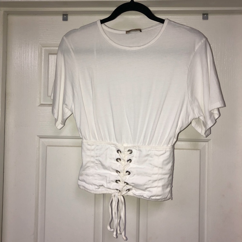 White Corset T-Shirt